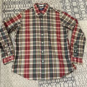 Polo Ralph Lauren India Bleeding Madras Multicolor Plaid Shirt XL Mens